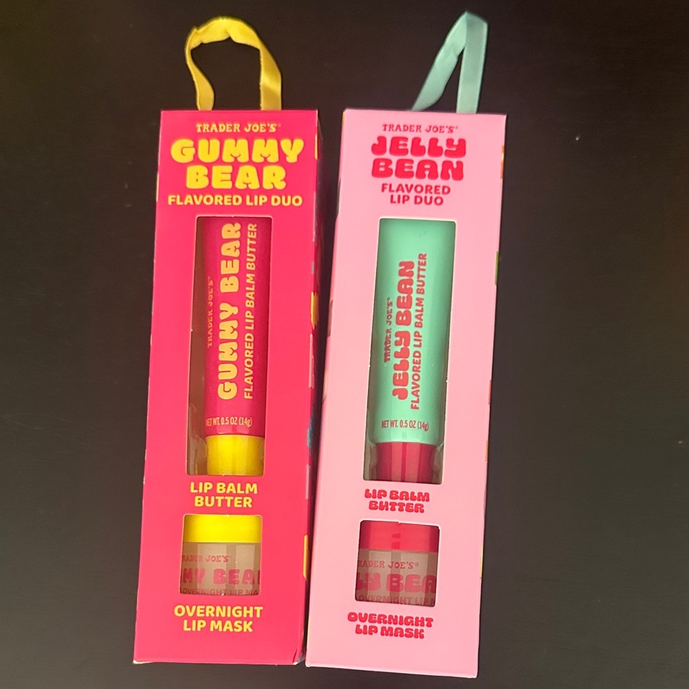 Trader Joe’s Gummy Bear & Jelly Bean Flavored Lip Balm Duo bundle set
